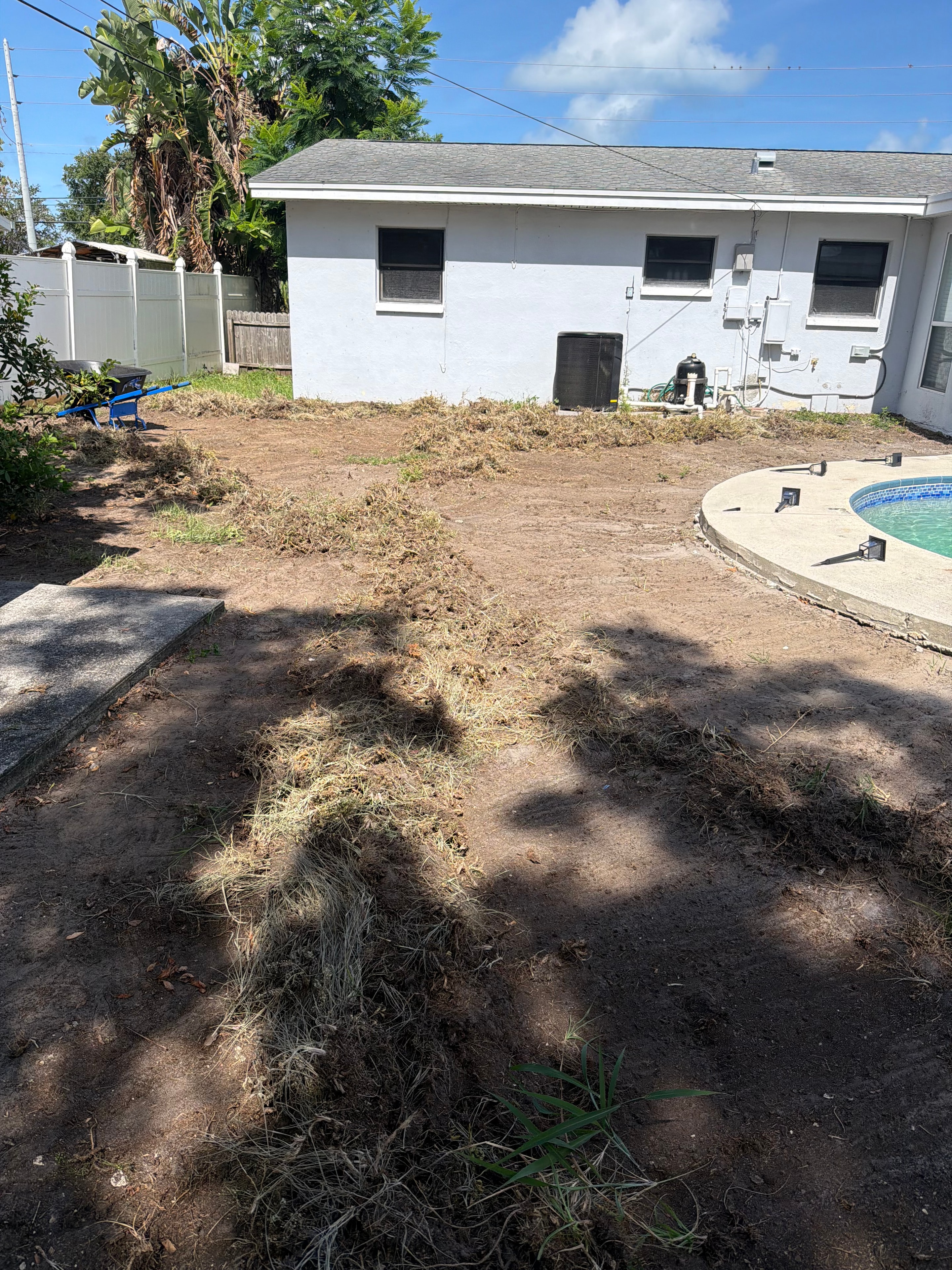 Artificial Turf Installation — Tampa Bay — Before